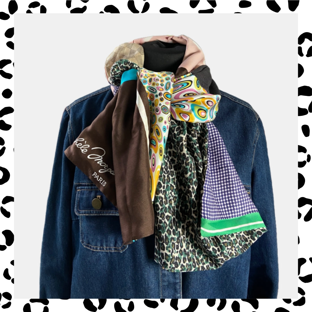 FOULARD RECTANGLE L FIORELLA - Série Léopard