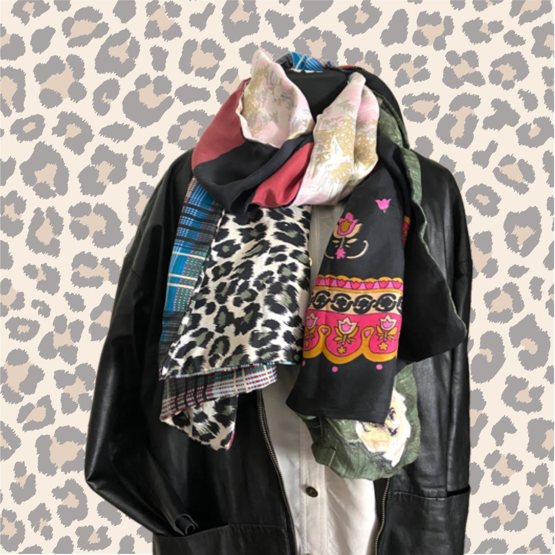 FOULARD RECTANGLE XL FERDINE - Série Léopard