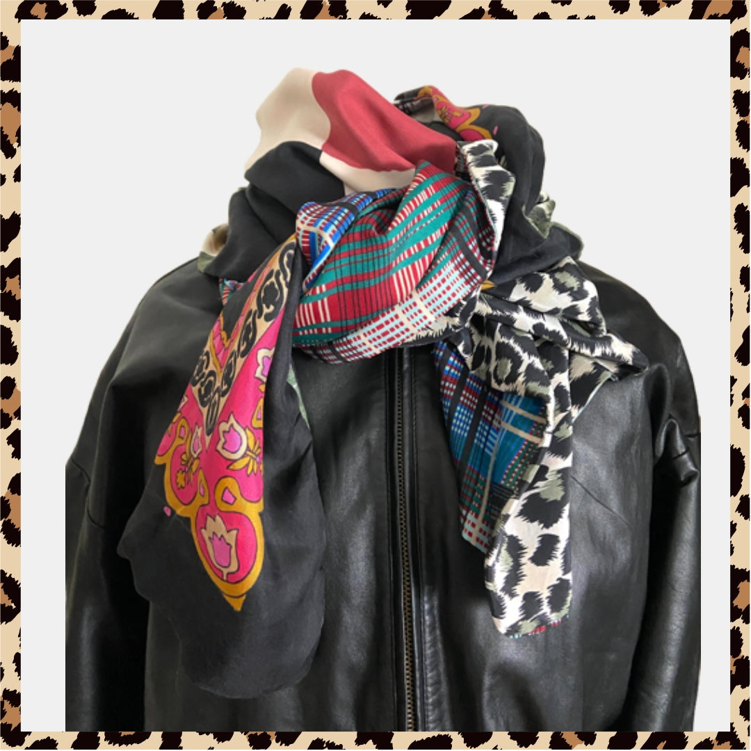 FOULARD RECTANGLE XL FERDINE - Série Léopard