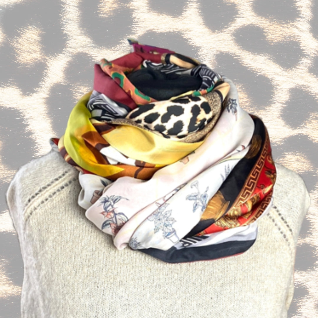 FOULARD RECTANGLE XL LINETTE - Série Léopard