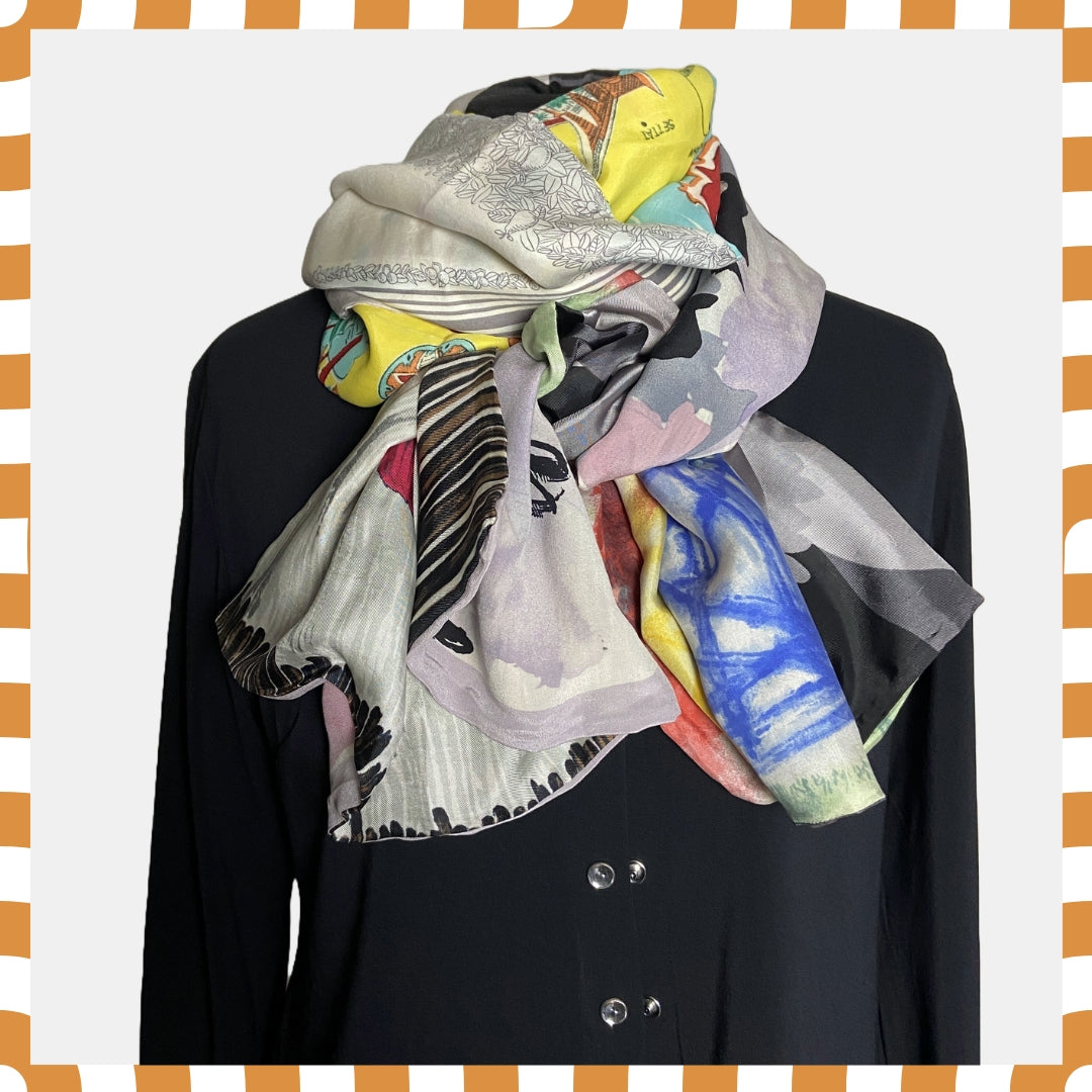 ! NOUVEAU ! FOULARD RECTANGLE XL FELIXA